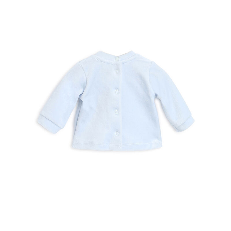 Boys Light Blue Printed Smock with Legging image number 1